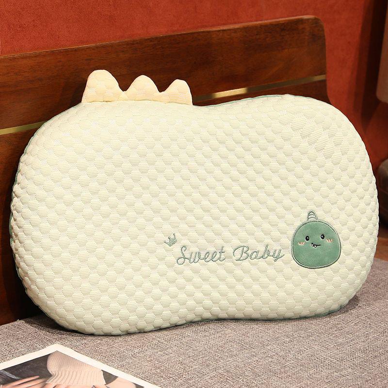 Cute Animal Shaped Cooling Memory Foam Pillow Ice Silk Surface Neck Support Pillow Removable Washable Cover For Bed Sofa Office