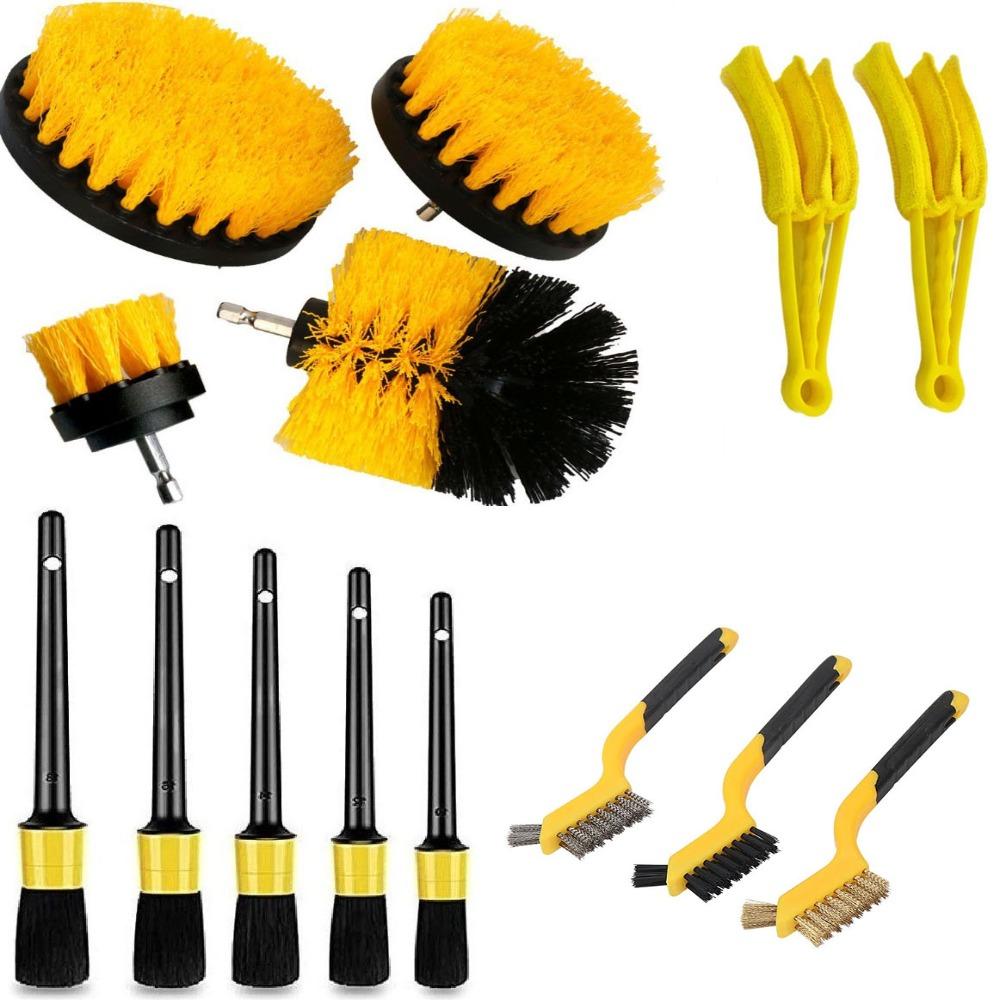 

Deep Cleaning Drill Brush PP Detailing Brush Set Car Beauty Car Brushes Car Wash Brush 24pcs