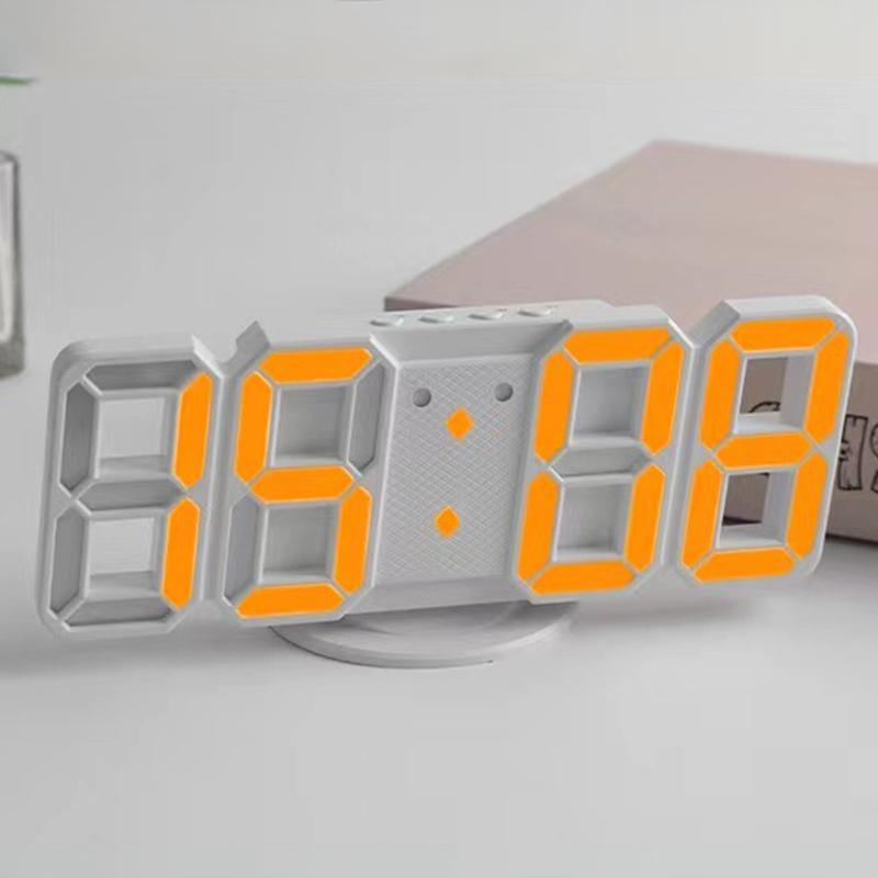 3D Simple Clock LED Alarm Clock Living Room 3D Wall Clock Digital Clock