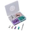 60pcs Nail Art Sanding Caps Dead Skin Removal Manicure Grinding Bands with Mandrel Bit