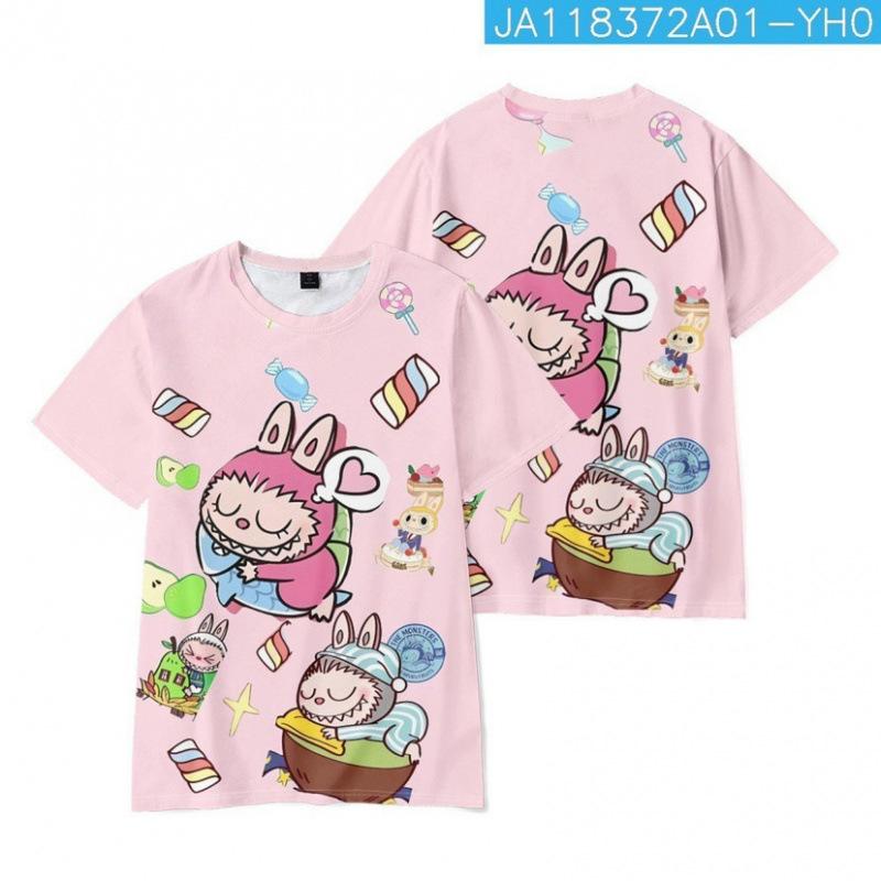 Personalized Cute Cartoon Anime Image 3D Digital Printing Summer Tops Fashion Breathable Children's Short T-shirt