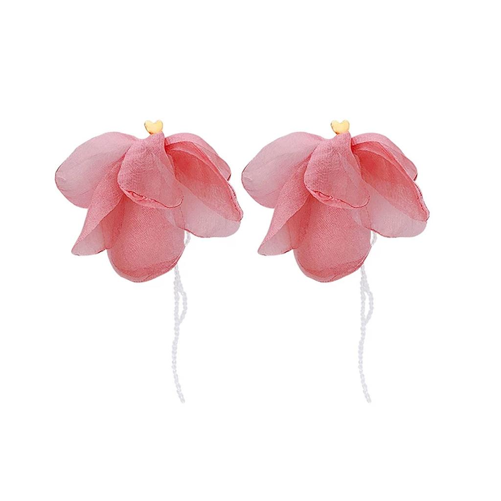 Seaside vacation floral tassel earrings for women, ethereal beaded earrings 1011 new high-end earrings
