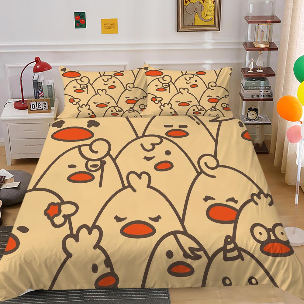 Cute Cartoon Animal Digital Printing Bedding Two Or Three-Piece Set Polyester Can Be Sent
