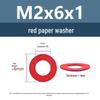 Yigu Red Mica Paper Washer Gasket M2-M20 Flat Washer