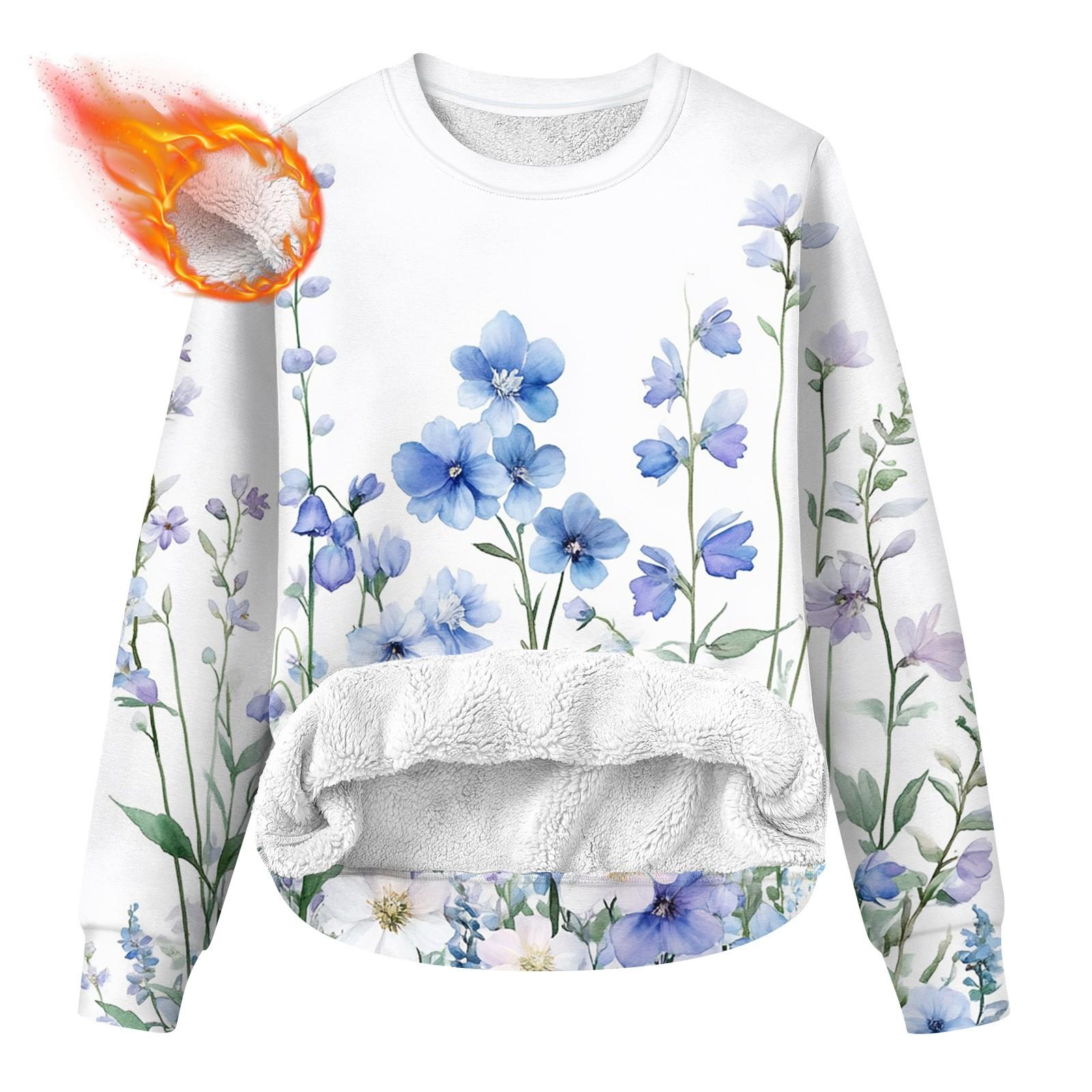 

Женская повседневная модная толстовка с круглым вырезом и принтом из бархата XXXL