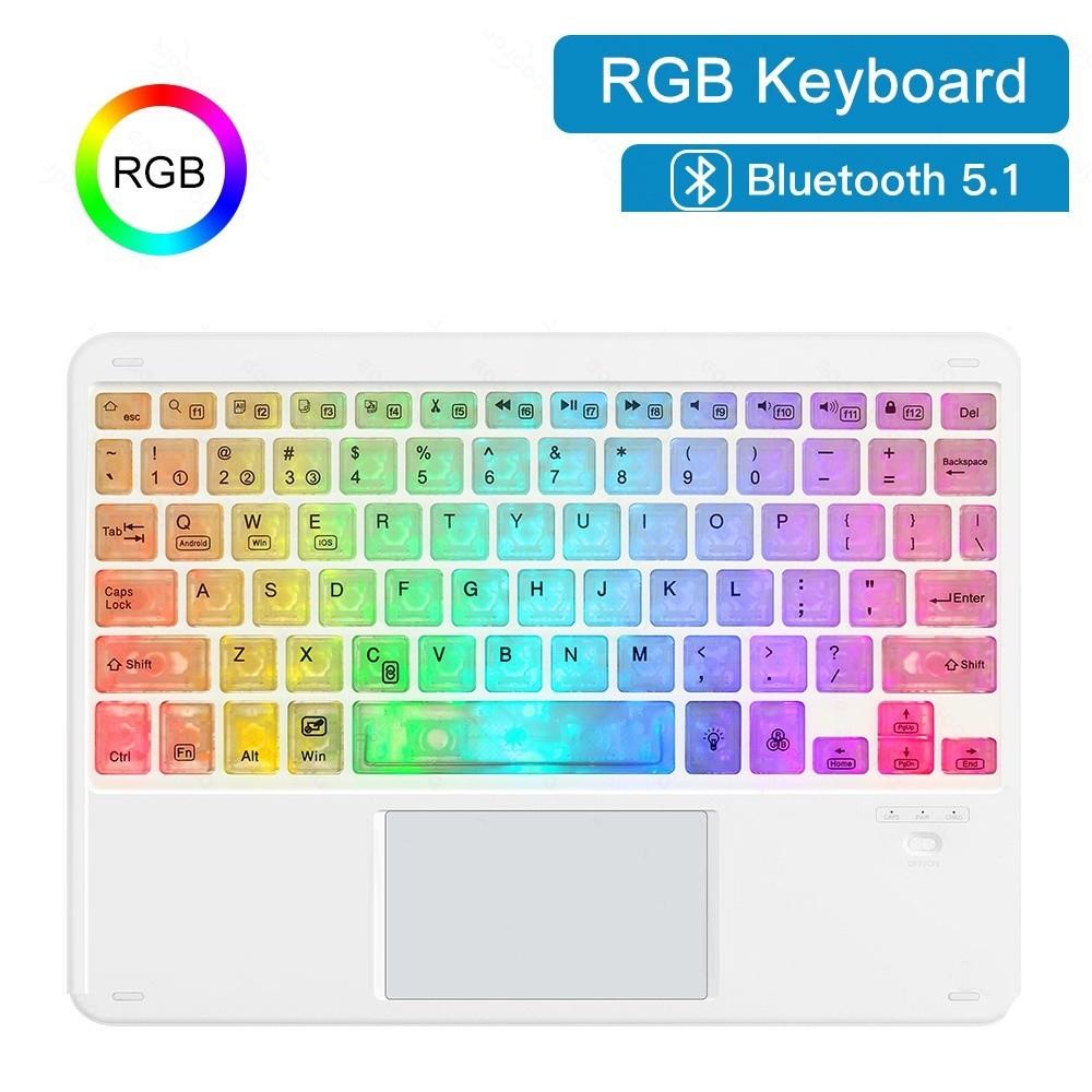 Backlit Bluetooth Keyboard Colorful Luminous Portable Keyboard Ultra Thin Wireless Keyboard  Office