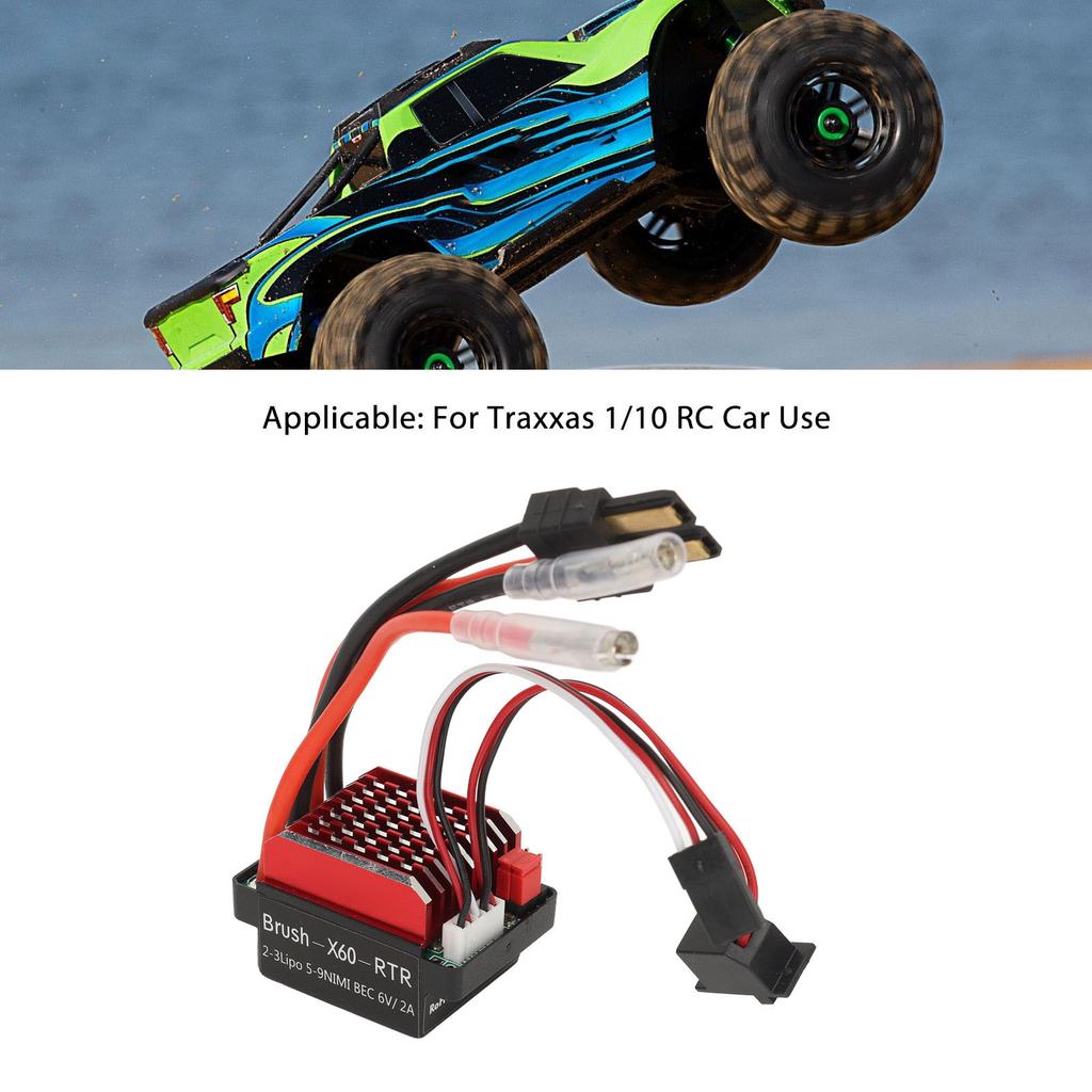 Brushed ESC Bidirectional 320A with Brake Brushed Electronic Speed Controller for 1/10 RC Car Boat