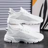 Knitted Mesh Running Shoes Breathable Men's Casual Sneakers Lightweight Outdoor Jogging Walking Trainers Anti-slip Sole