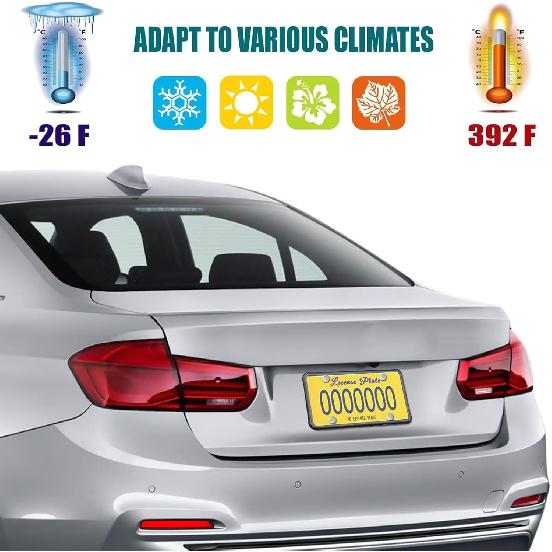 Aootf License Plate Protector- Clear Novelty Number Plate Cover With Silicone Car Tag Frame, Unbreakable Cover To Protect Front Or Back License Plate