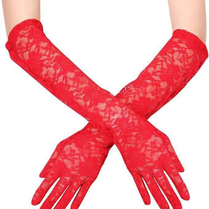Gants en Dentelle Assortis: Styles Mariée, Hôtesse de l'air, Policier, et Shooting Photo