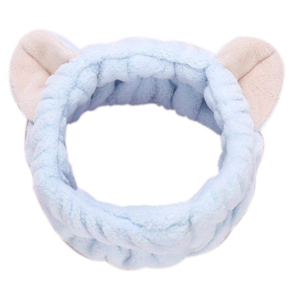 Cute Elastic Ears Headband Women Girls Soft Makeup Face Washing Headband Facial Mask Headwrap
