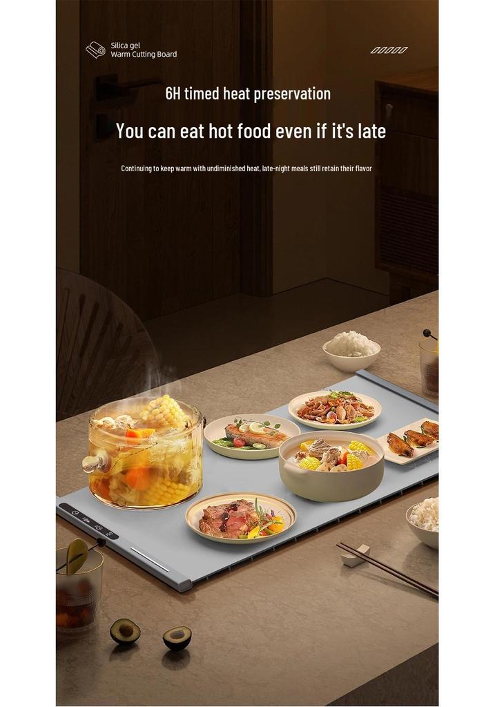 Portable Foldable Silicone Dish Mat - Heating Pad for Home Dining Table