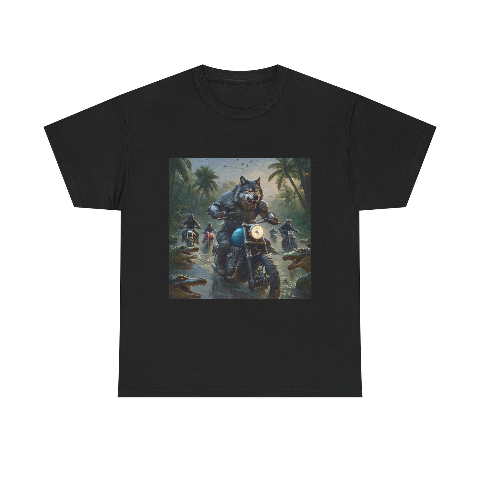 Epic Wolf Motorcycle Tee | Perfect Gift for Animal Lovers, Adventure Fantasy Art 3XL