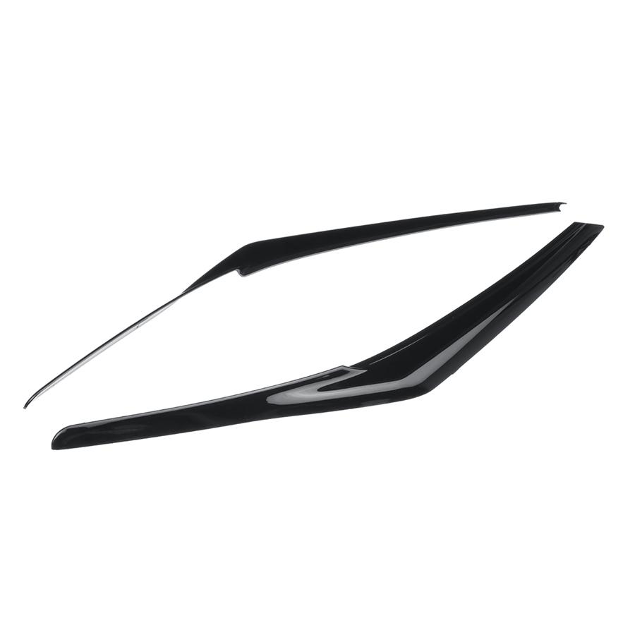 For 2018-2019 Toyota Camry Glossy Black Headlight Eyelid Eye Lid Cover Eyebrows