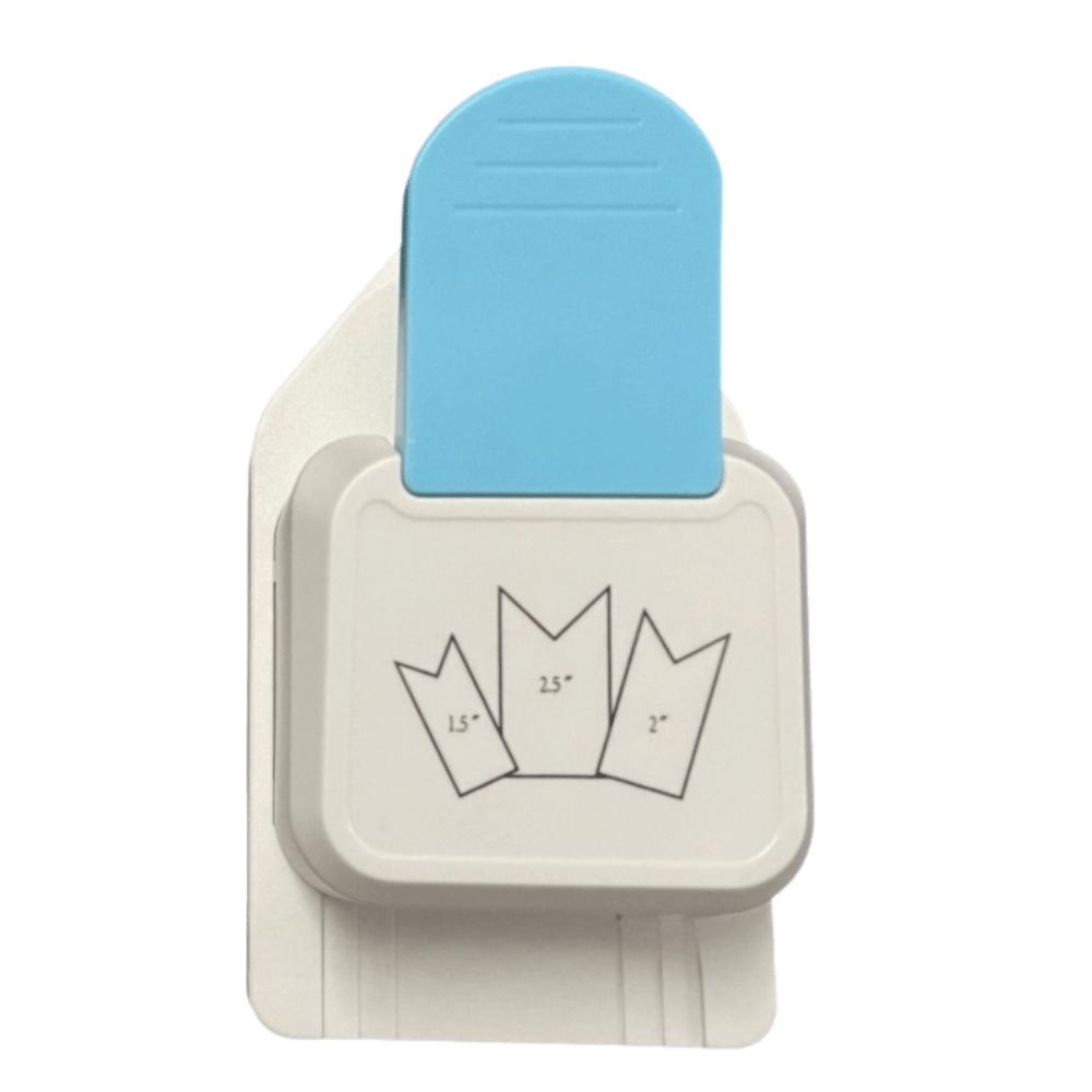 3 in 1 Label Punch Easy to Operate 1.5in+2in+2.5in Corner Paper Punch White and Blue Sturdy Plastic Alloy Paper Crafting Punch