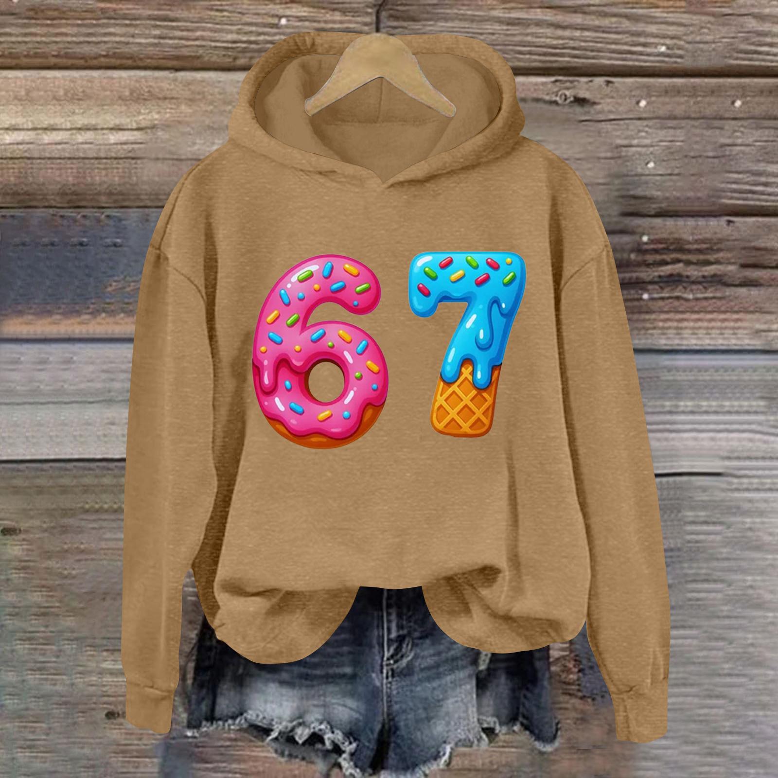 

Женская модная повседневная толстовка с длинными рукавами, принтом и капюшоном S хаки