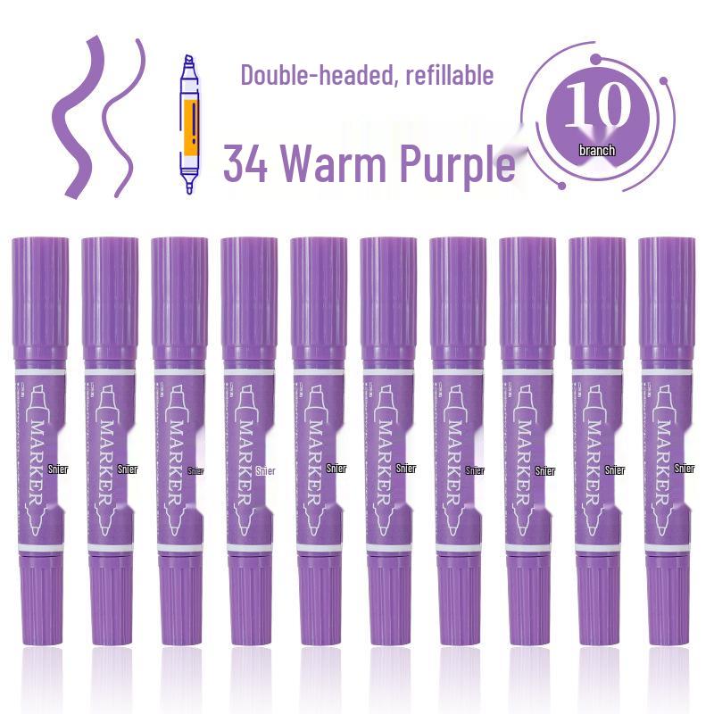 Snell 40-Color Double-Ended Oil-Based Marker Set for Children's Art and Professional Painting