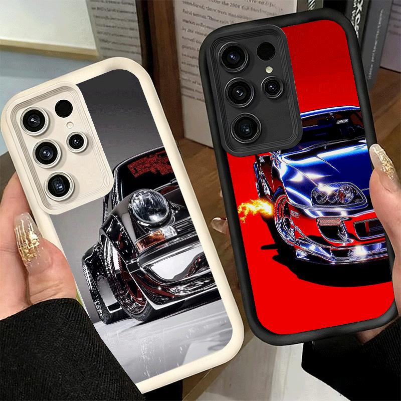 Phone Case for Samsung Galaxy S26 S25 Ultra S24 FE Electroplated Style Sports Car Shell S23 Plus S22 + S21 S20 5G Soft Silicone