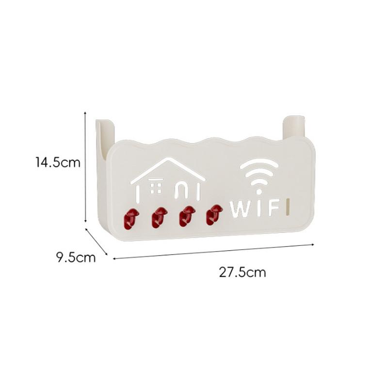 1Pcs Mini Mushroom Hook Router Shelf, Cartoon Wireless Tv Set-Top Box Storage Rack, Wall-Mounted, No-Drill Storage Box.