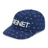 DEINET DENIT DOT DENIM LOGO CAP IN DEEP BLUE
