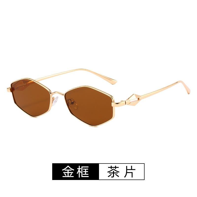 New polygonal sunglasses, men's and women's Japanese and Korean personalized rhombus sunglasses, driving fishing sunshades