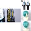 Hatsune Miku Vocaloid Classic Pu Cosplay Heren Shirt Stropdas Broek Pruik Set Voor Feesten Kerst