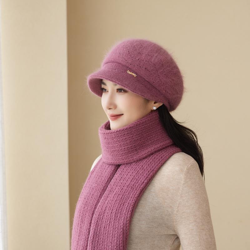 

Fisherman tide wool Han beret winter autumn and winter hat women s fashion wool hat knitted hat plus high temperament One size