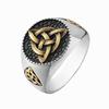 2026 Jewelry European and American Personalized Retro Viking Triangle Men's Jewelry Ring