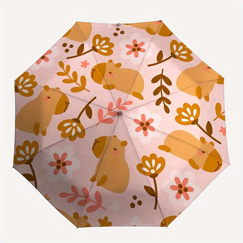 

1pc Capybara Automatic Umbrella 8-Bone Design Compact Gear for Outdoor Travel, Perfect Holiday Gift yy250827015