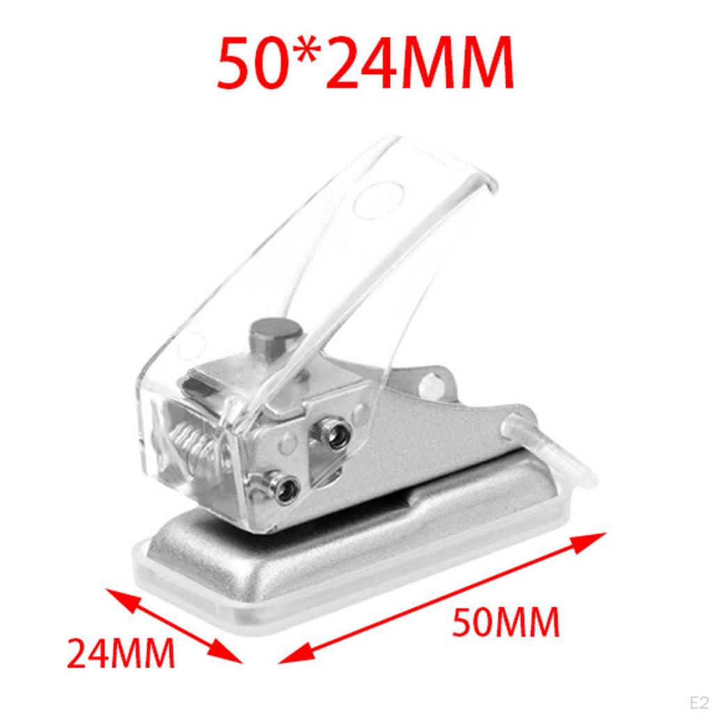 Hole Paper Punch for Cardboard Scrapbook with Closure Buckle Removable Waste Compartment Circle