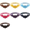 3 PCS  European and American Style Popular Bat Styling Leather Necklace Collar, Random Color Delivery