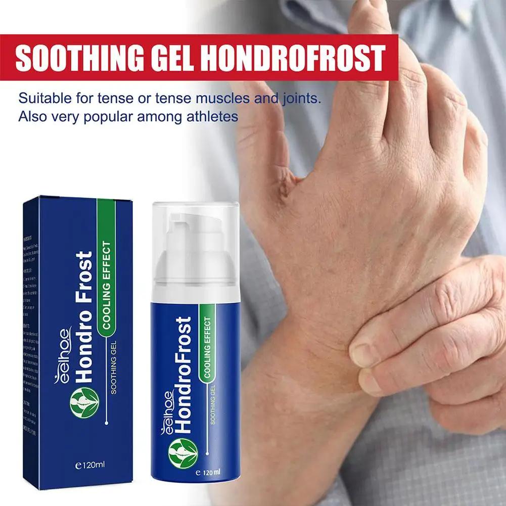 Hondrofrost Beruhigendes Gel, kühlende Schmerzlinderungswirkung, Gelenkschmerzölspray, Linderung von Knie- und Nackenschmerzen, Körpergesundheitspflege, Massagekörper, 120 ml
