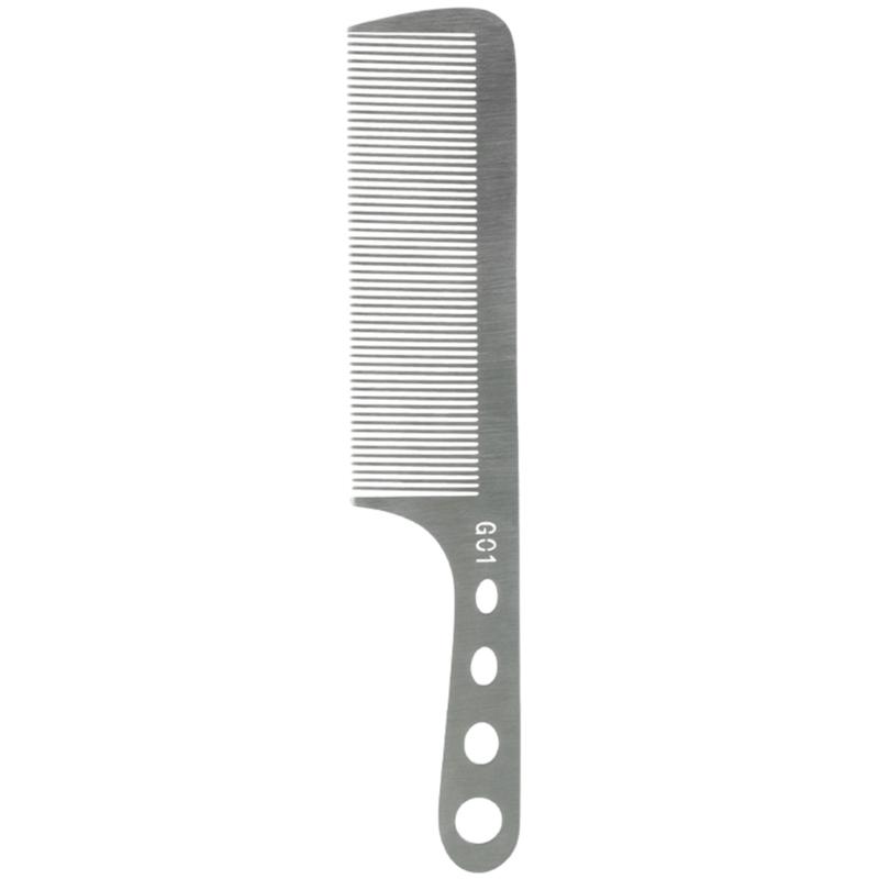 Professional Anti Static Metal Comb with Hanlde Fine Cutting Comb for Hair Styling Hairdressing