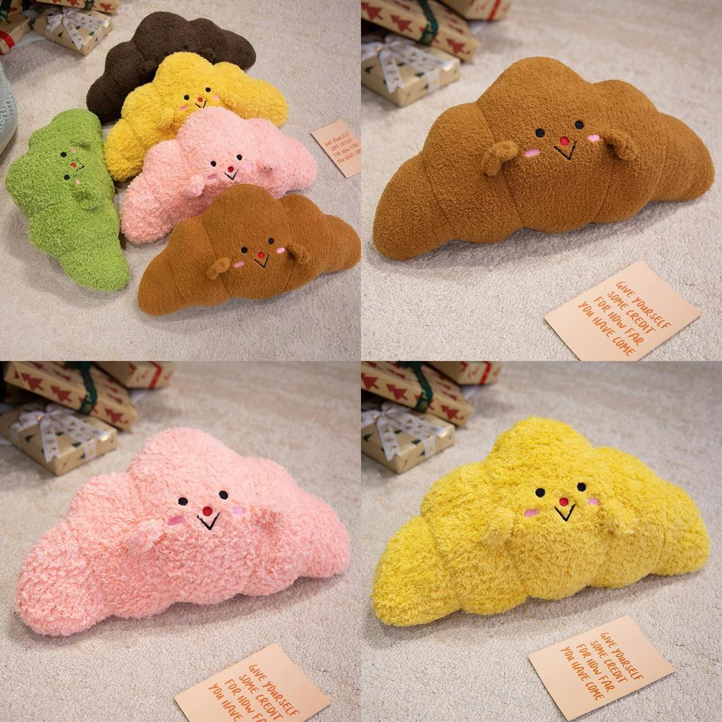 Cuscino Peluche Croissant Carino per Arredamento Camera da Letto Adolescenti