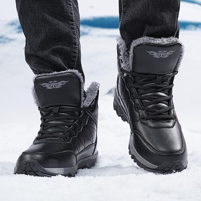 Plus Size Tactical Winter Boots: Warm, Velvet-Lined, Thick Snow Martin Boots for Men