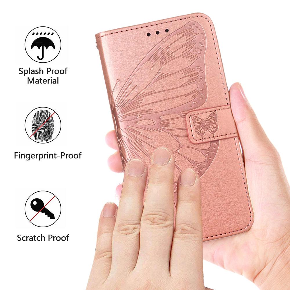 Wallet Bags Butterfly Flip Cover Flower Magnetic Leather Phone Case For Motorola Moto G77 G67 G57 G17 G06 G86 G15 Power G56 G05