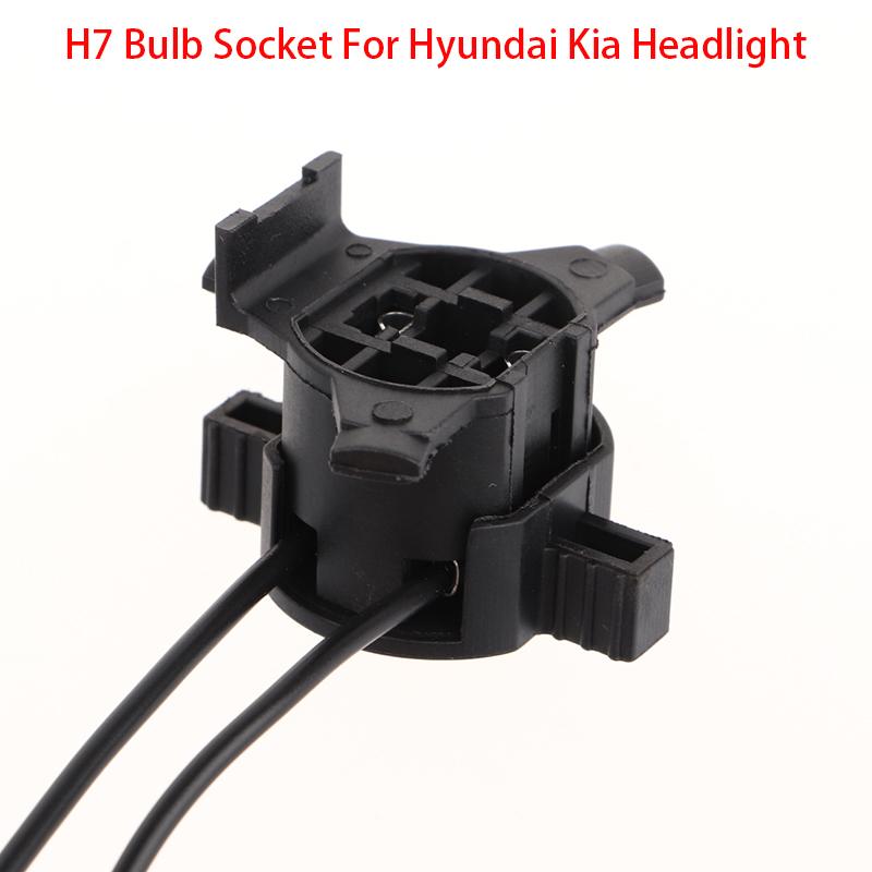 1Pcs For Hyundai Kia Headlight Base H7 Bulb Socket Lamp Holder Car Light Accessories