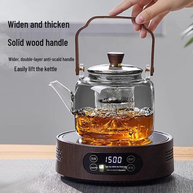 ZISIZ Heat-Resistant Glass Tea Kettle