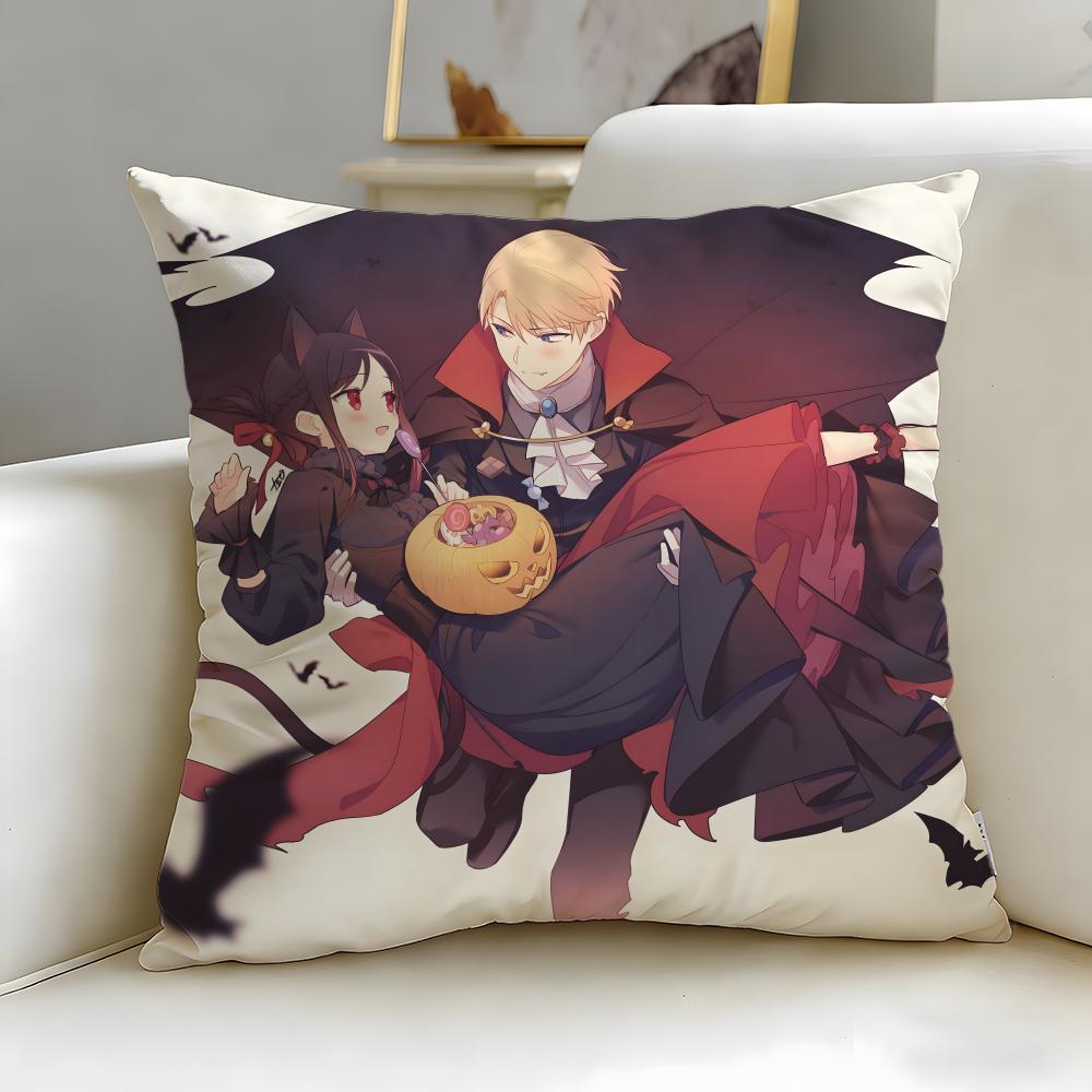 popular anime Kaguya S-sama Love Is War Cushion Cover Soft & Easy-Wash Pillow Case – Versatile for Couch, Bed, Travel and Office