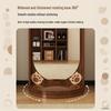 Rotating Pegboard Full-Length Mirror and Clothes Rack - Movable, Retro Floor Standing Dressing Room Mirror