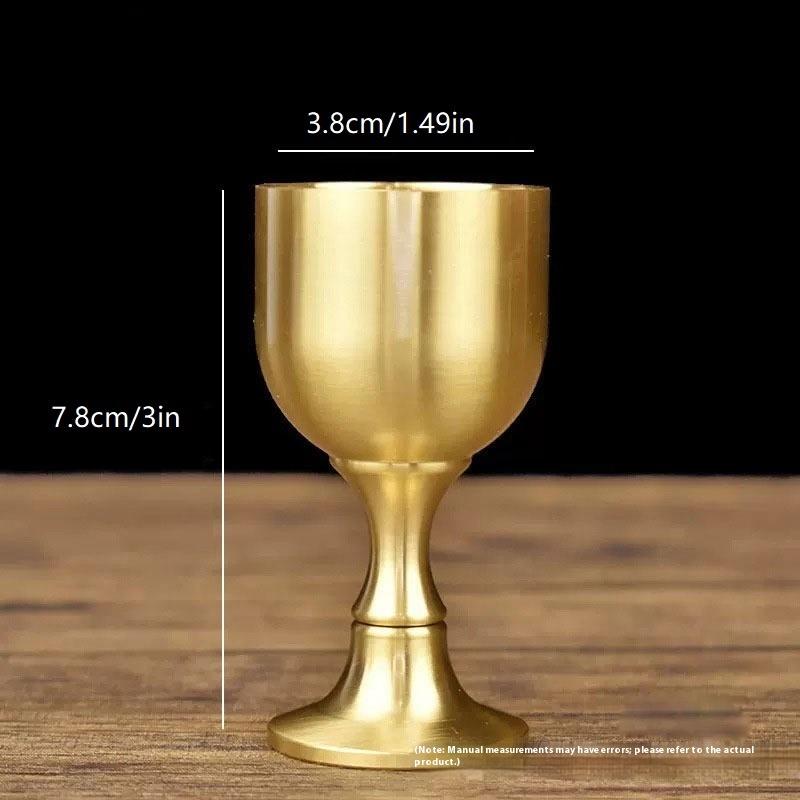 Brass Wine Glass Restaurant Goblet Tabletop Red Wine And White Wine Trumpet Copper Crafts Copper Decoration Mini Shot Glass