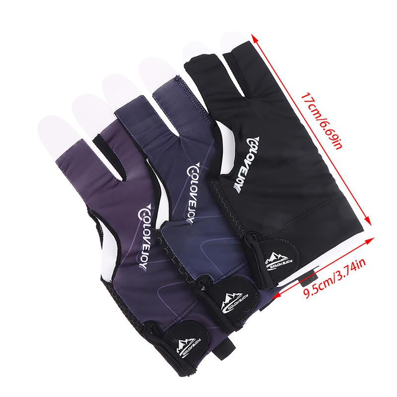 Billiards Glove Left Hand Three Finger Snooker Billiard Glove Non Slip Stickers Elasticity Billiard Training Gloves Accessories