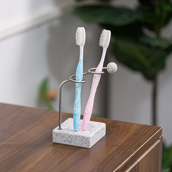Toothbrush Holder Metal Toothbrush Organizer with Base High Strength Space Saving Bathroom Countertop Toothbrush Organizer