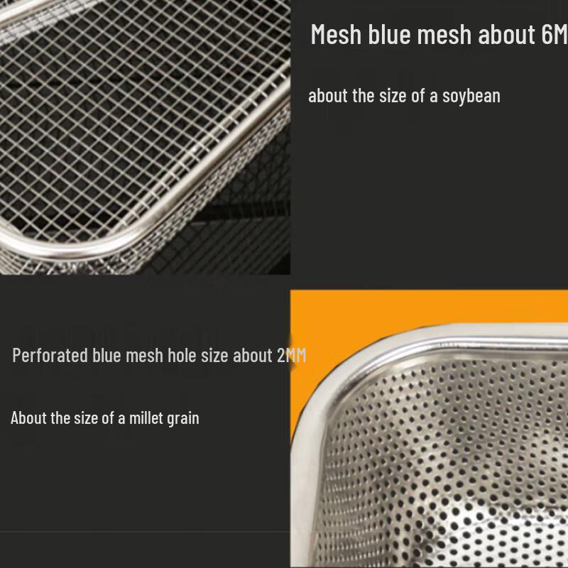 FATTBAO Edelstahl Quadratischer Abfluss & Aufbewahrungskorb