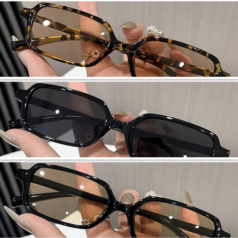 New Wanghong Small Frame Sunglasses: Unisex Korean-Japanese Style, Personalized Square Design, Ultra-Light for Driving and Night Vision
