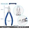 High-Quality Alloy Steel Japanese Mini Angled Cutters for Network Cable - Flat Jaw Shears with Angled Tip