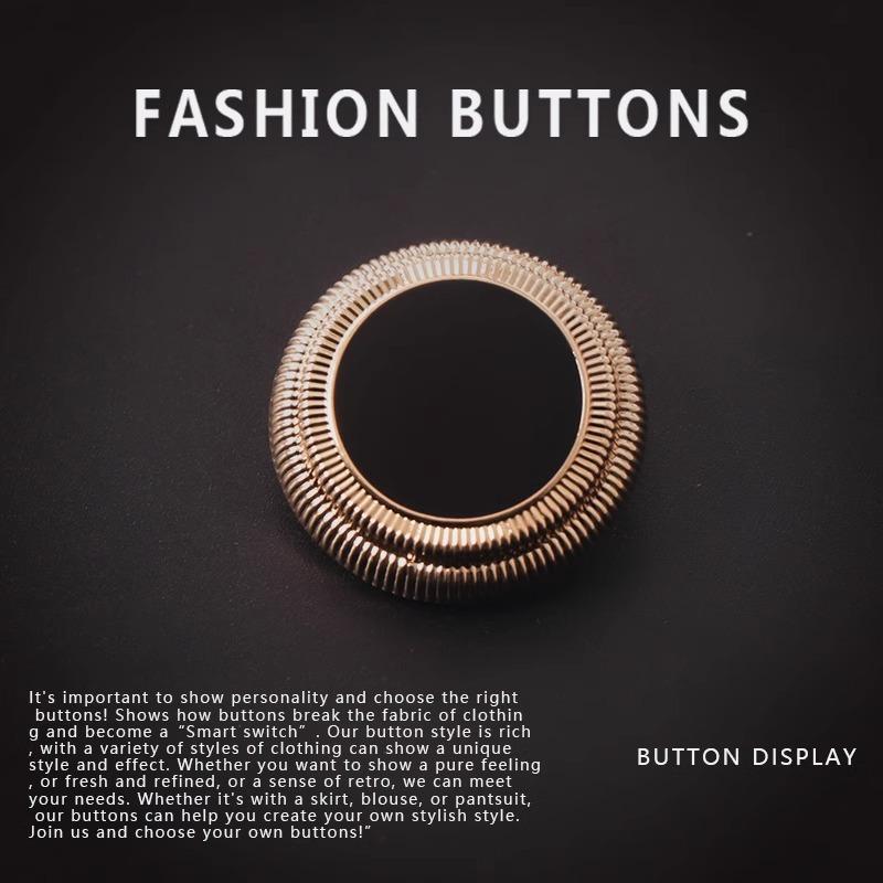 10Pcs Metal High-End Button Exquisite Sweater Cardigan Round Jacket Cashmere Coat Suit Button