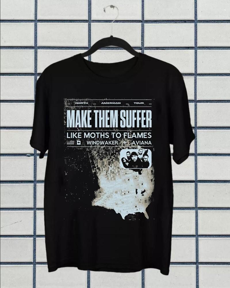 Make Them Suffer Band North America Tour 2025 T Shirt Full Size Unisex T-Shirt L