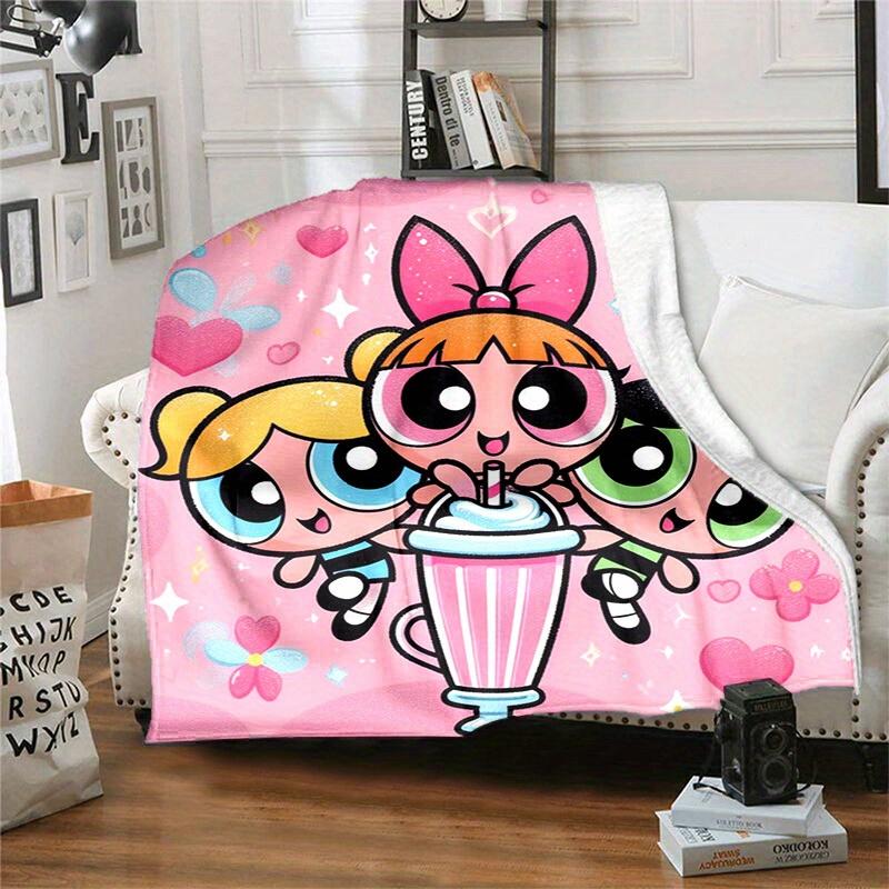 

1pcPowerpuff Plush Blanket - Soft and Comfortable for All Seasons, Perfect 100x150cm