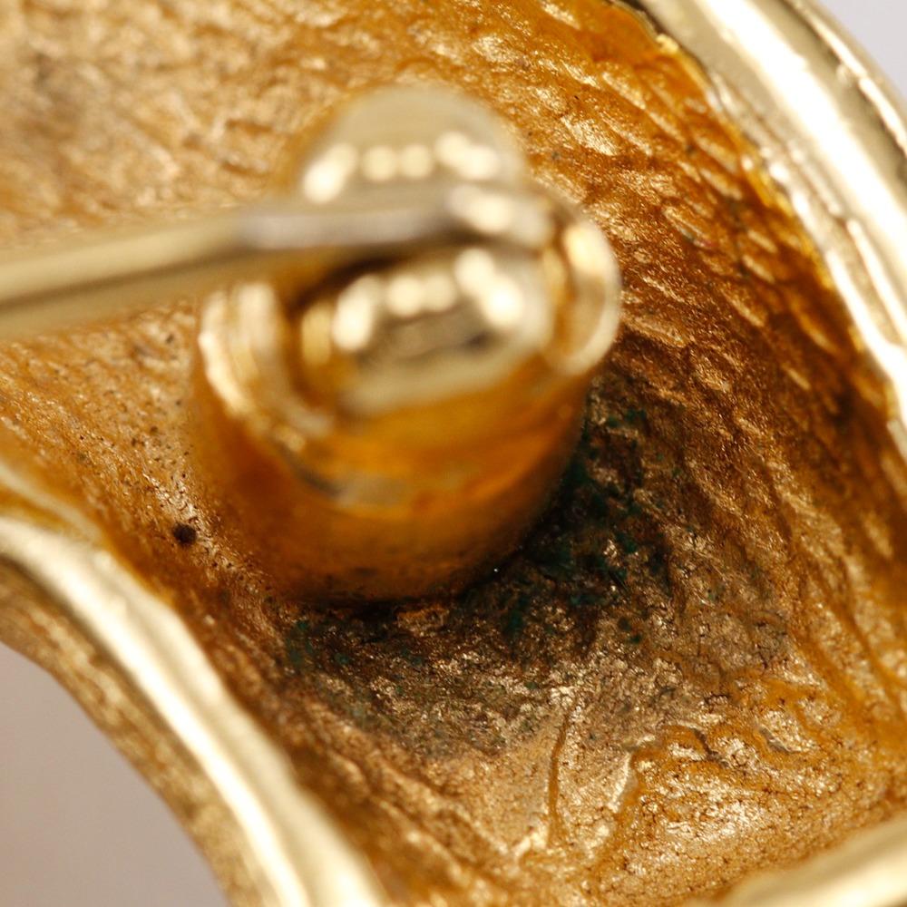 Chanel Bamboo COCO Mark Brooch Vintage Plated Gold 35g Women Used